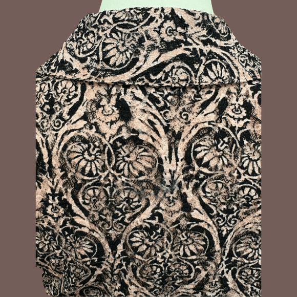 INC Damask Halter Top | Pink & Black Velvet | Size M | Vintage - Picture 3 of 4